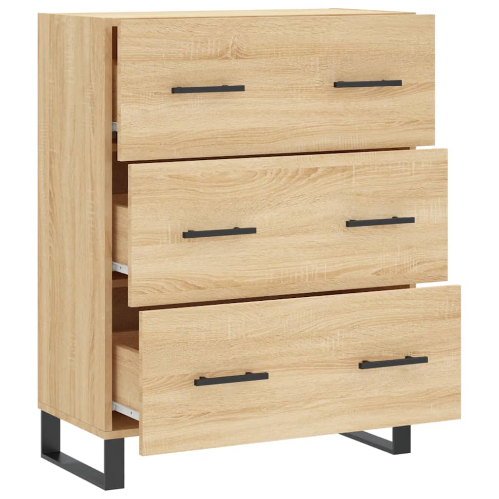 vidaXL Sideboard Sonoma Oak 69.5x34x90 cm Engineered Wood