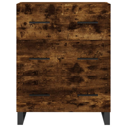 vidaXL Sideboard Smoked Oak 69.5x34x90 cm Engineered Wood