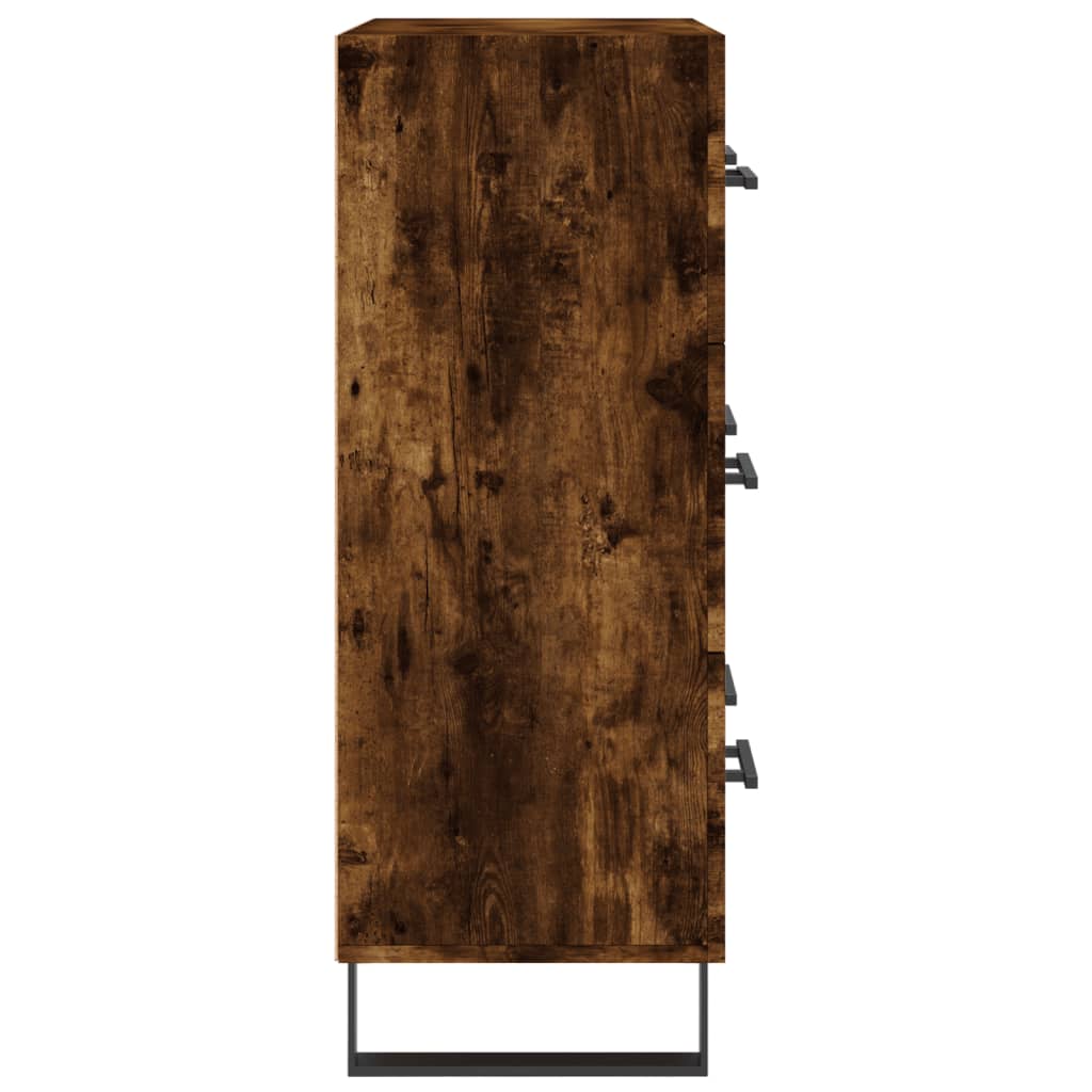vidaXL Sideboard Smoked Oak 69.5x34x90 cm Engineered Wood