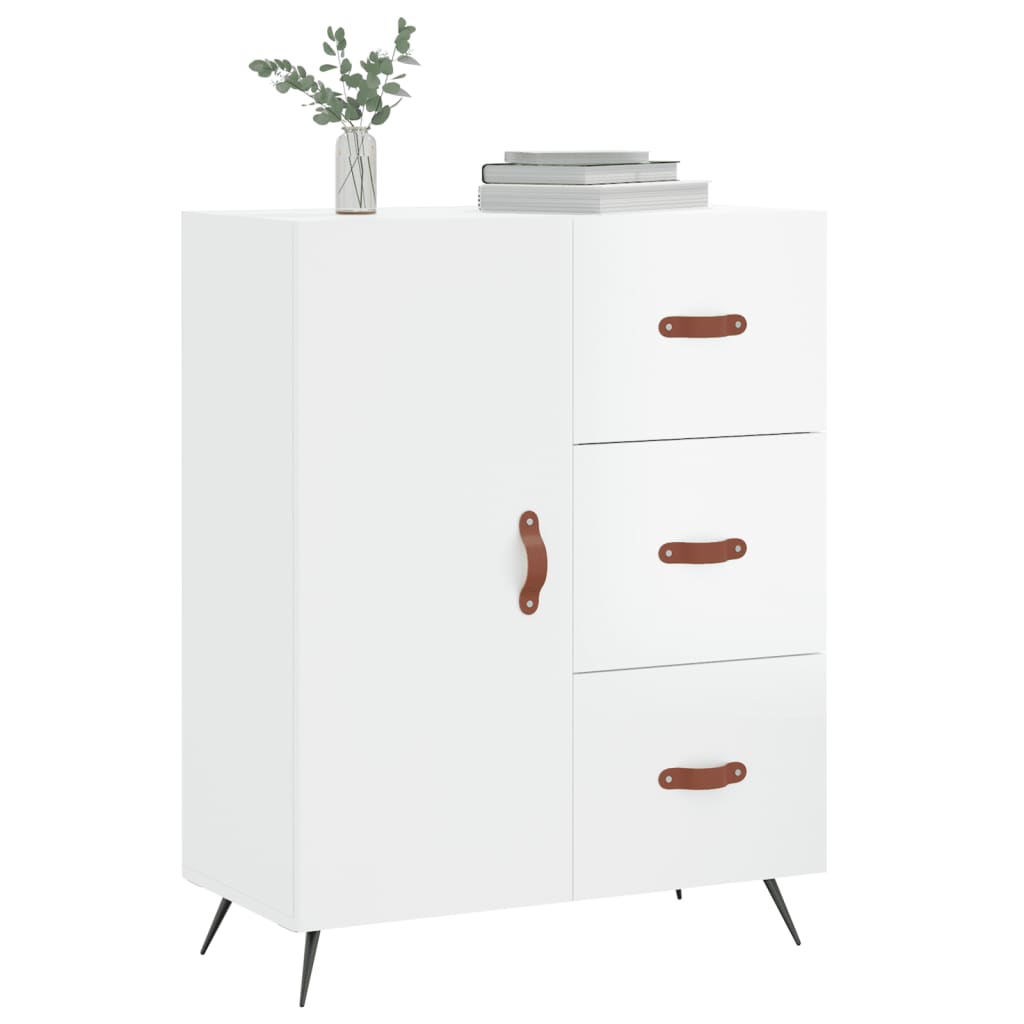 vidaXL Sideboard High Gloss White 69.5x34x90 cm Engineered Wood