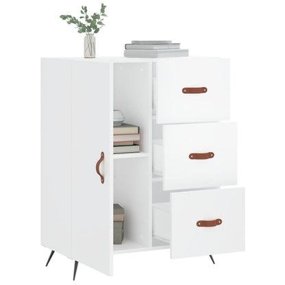 vidaXL Sideboard High Gloss White 69.5x34x90 cm Engineered Wood