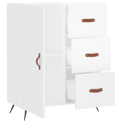 vidaXL Sideboard High Gloss White 69.5x34x90 cm Engineered Wood
