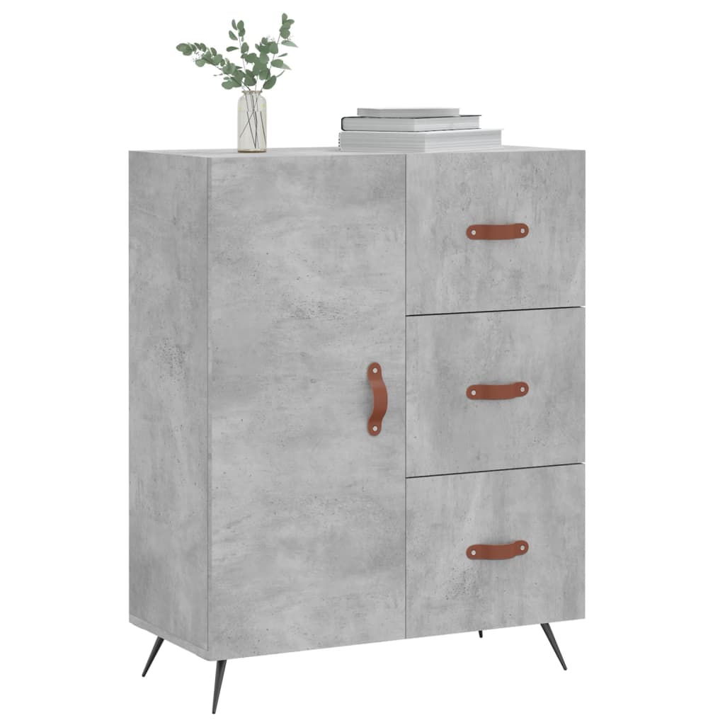 vidaXL Sideboard Concrete Grey 69,5x34x90 cm Engineered Wood