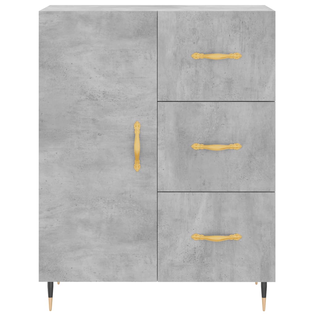 vidaXL Sideboard Concrete Grey 69.5x34x90 cm Engineered Wood