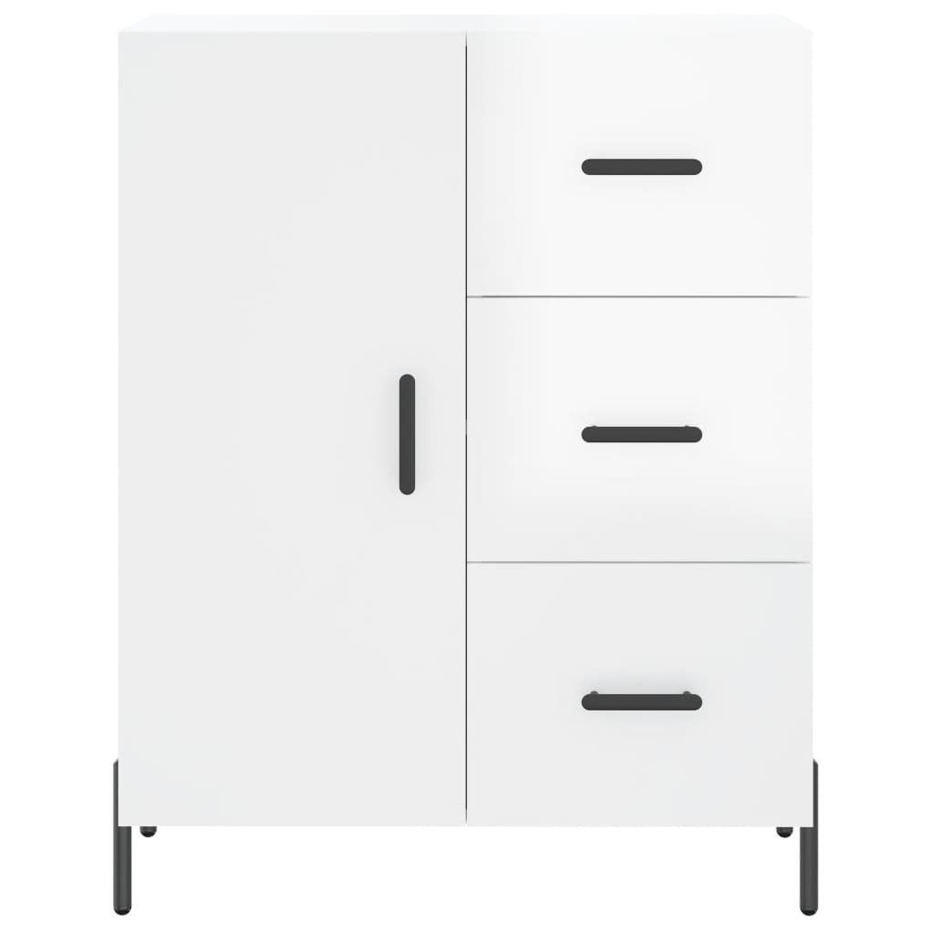 vidaXL Sideboard High Gloss White 69.5x34x90 cm Engineered Wood