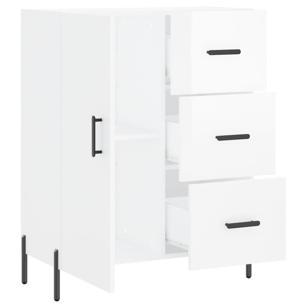 vidaXL Sideboard High Gloss White 69.5x34x90 cm Engineered Wood