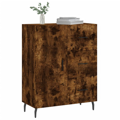 vidaXL Sideboard Smoked Oak 69,5x34x90 cm Engineered Wood