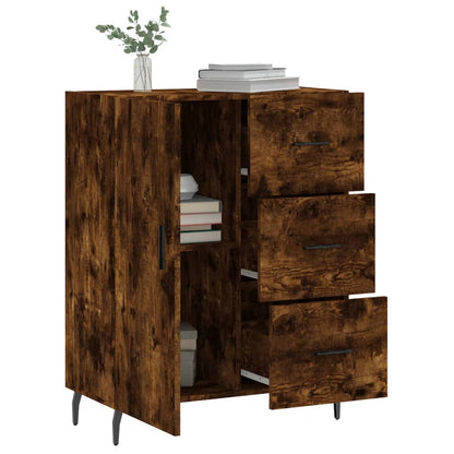 vidaXL Sideboard Smoked Oak 69,5x34x90 cm Engineered Wood