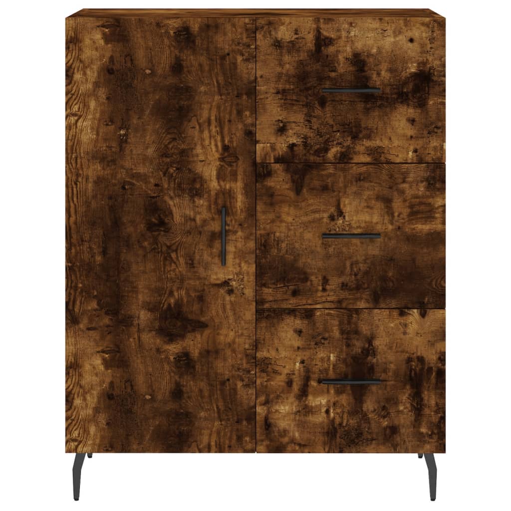 vidaXL Sideboard Smoked Oak 69.5x34x90 cm Engineered Wood