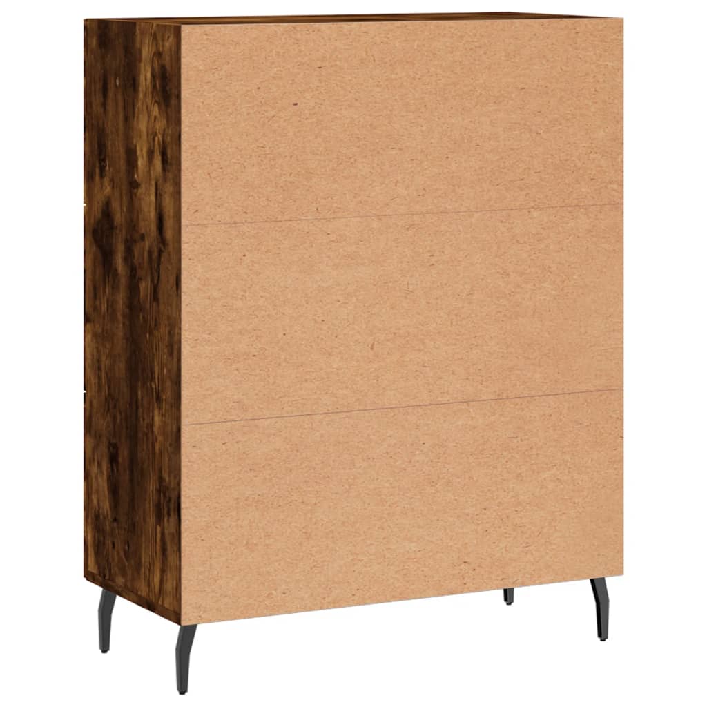 vidaXL Sideboard Smoked Oak 69,5x34x90 cm Engineered Wood