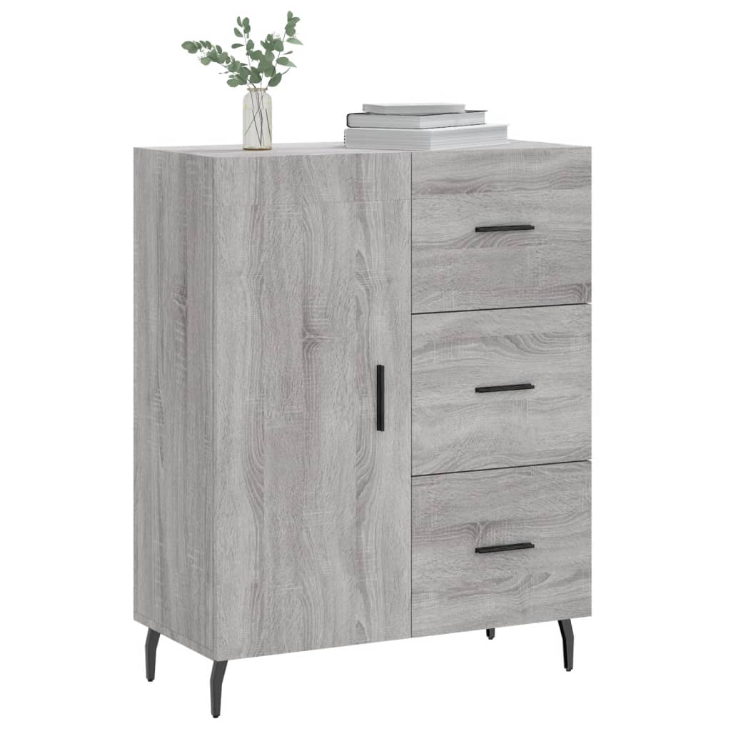 vidaXL Sideboard Grey Sonoma 69.5x34x90 cm Engineered Wood