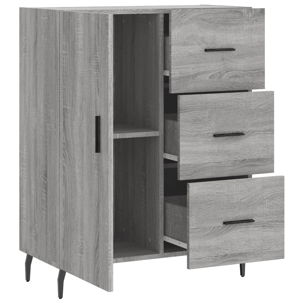 vidaXL Sideboard Grey Sonoma 69.5x34x90 cm Engineered Wood