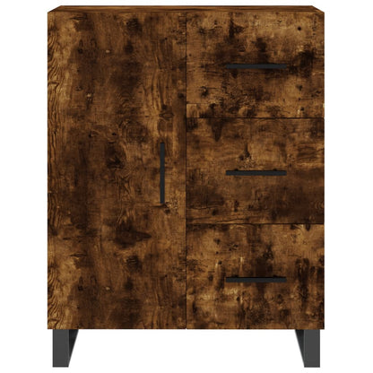 vidaXL Sideboard Smoked Oak 69.5x34x90 cm Engineered Wood