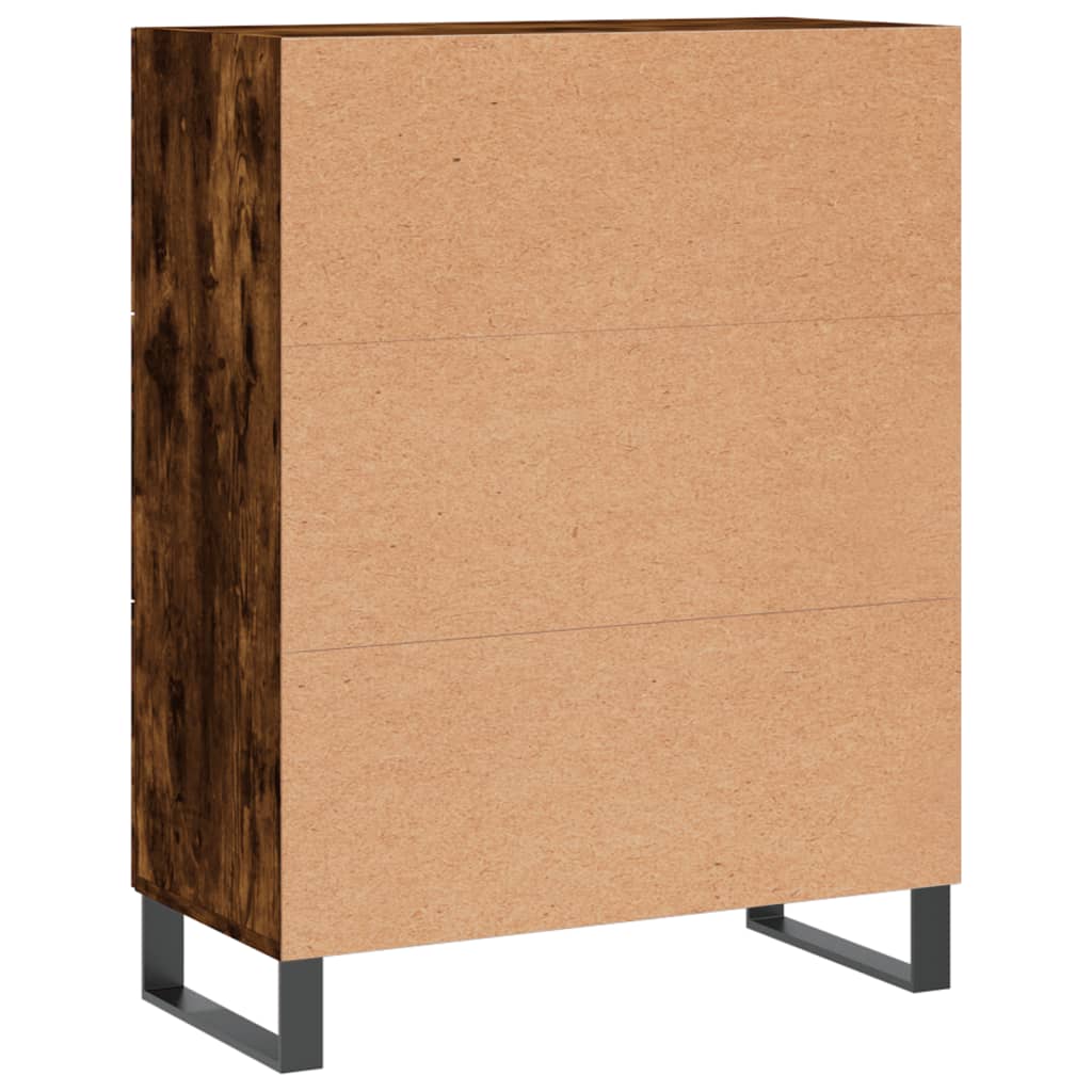 vidaXL Sideboard Smoked Oak 69.5x34x90 cm Engineered Wood