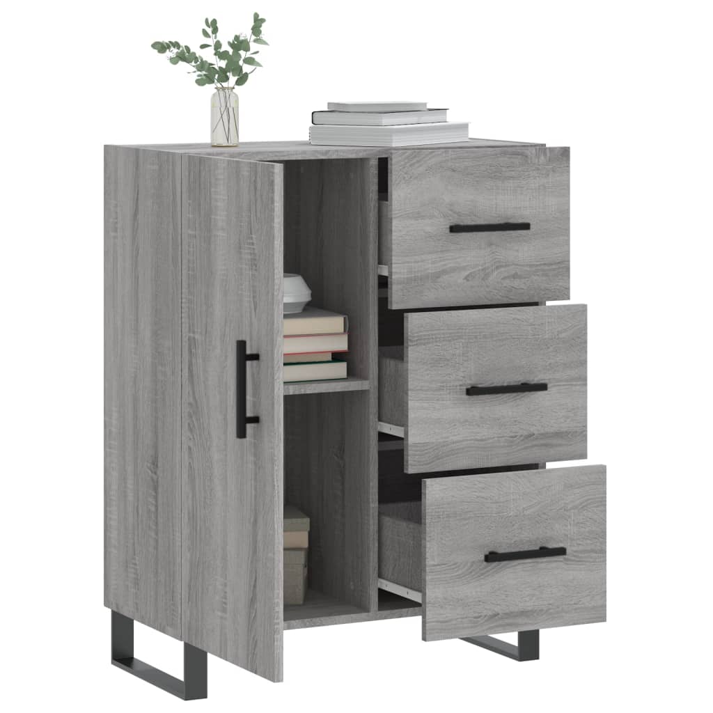 vidaXL Sideboard Grey Sonoma 69.5x34x90 cm Engineered Wood