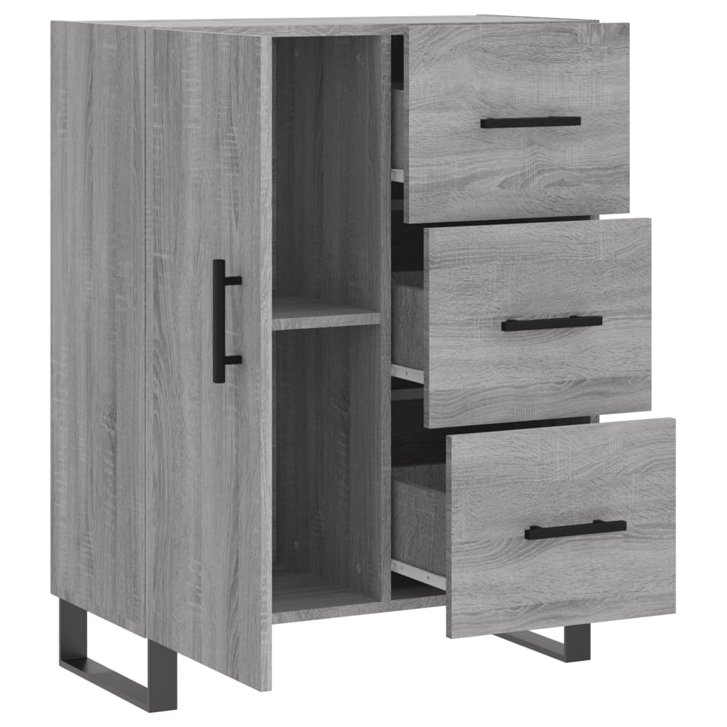 vidaXL Sideboard Grey Sonoma 69.5x34x90 cm Engineered Wood