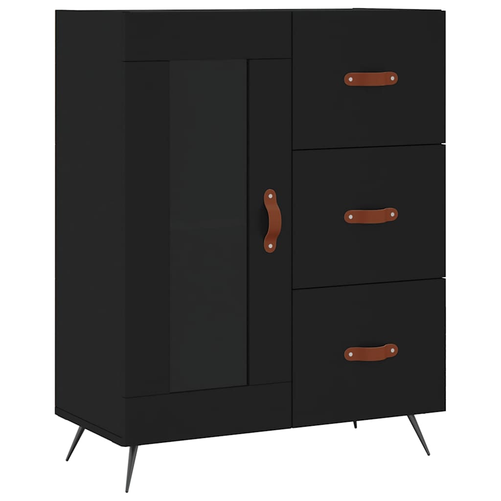 vidaXL Sideboard Black 69,5x34x90 cm Engineered Wood