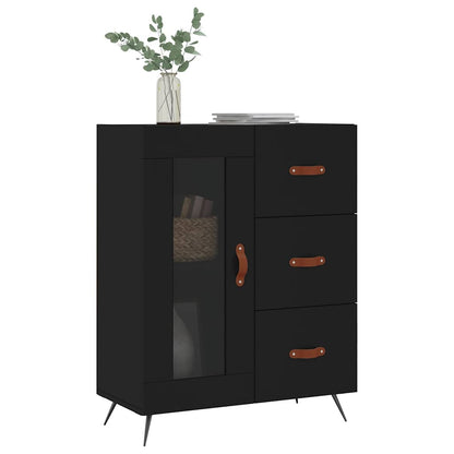 vidaXL Sideboard Black 69,5x34x90 cm Engineered Wood