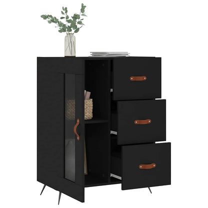 vidaXL Sideboard Black 69,5x34x90 cm Engineered Wood