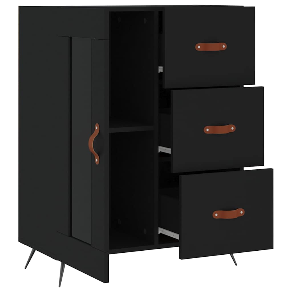 vidaXL Sideboard Black 69,5x34x90 cm Engineered Wood