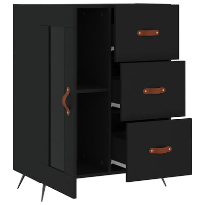 vidaXL Sideboard Black 69,5x34x90 cm Engineered Wood