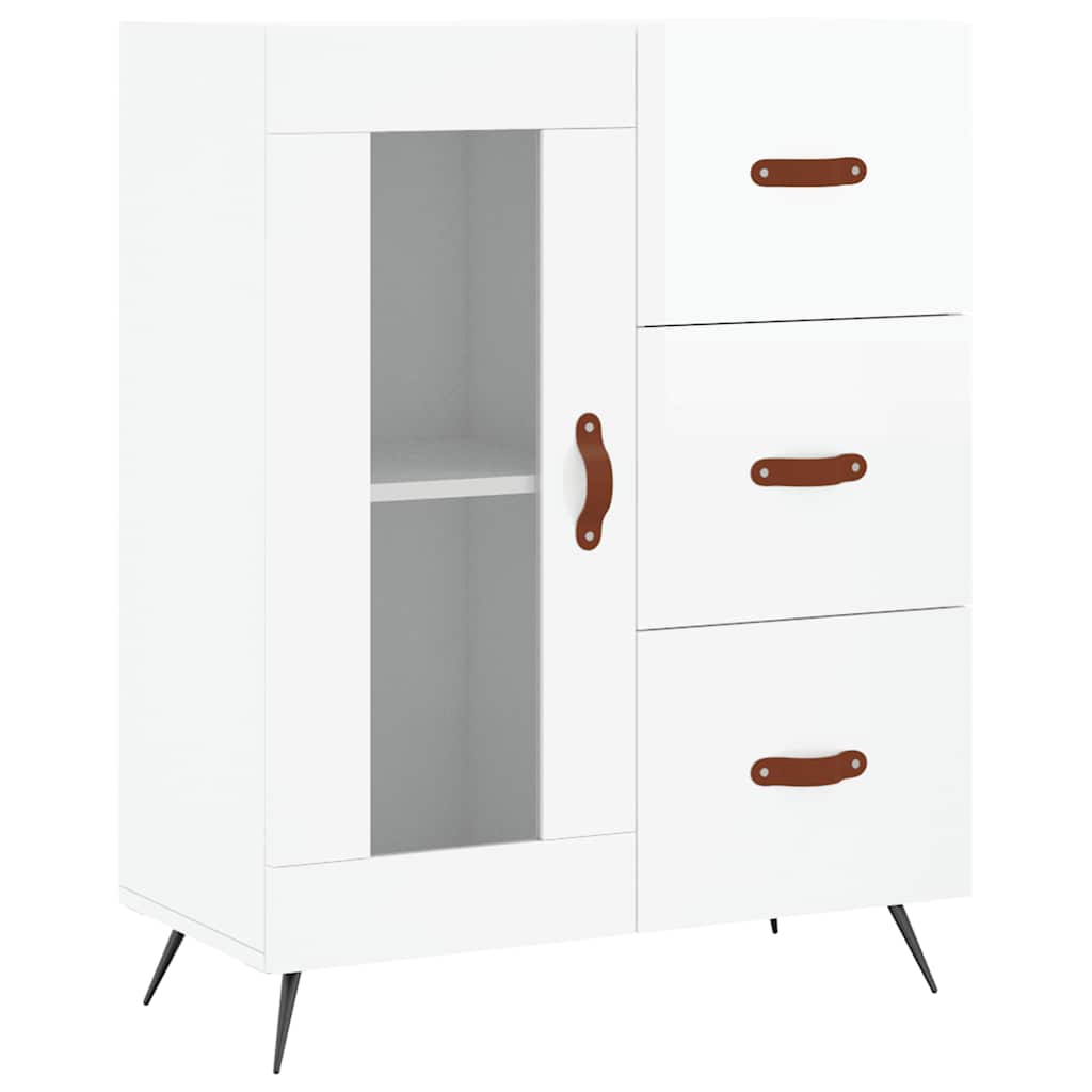 vidaXL Sideboard High Gloss White 69,5x34x90 cm Engineered Wood