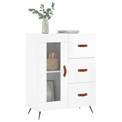 vidaXL Sideboard High Gloss White 69,5x34x90 cm Engineered Wood