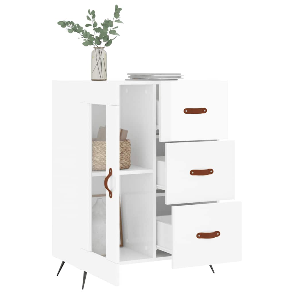vidaXL Sideboard High Gloss White 69,5x34x90 cm Engineered Wood