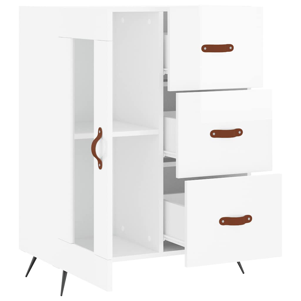vidaXL Sideboard High Gloss White 69,5x34x90 cm Engineered Wood
