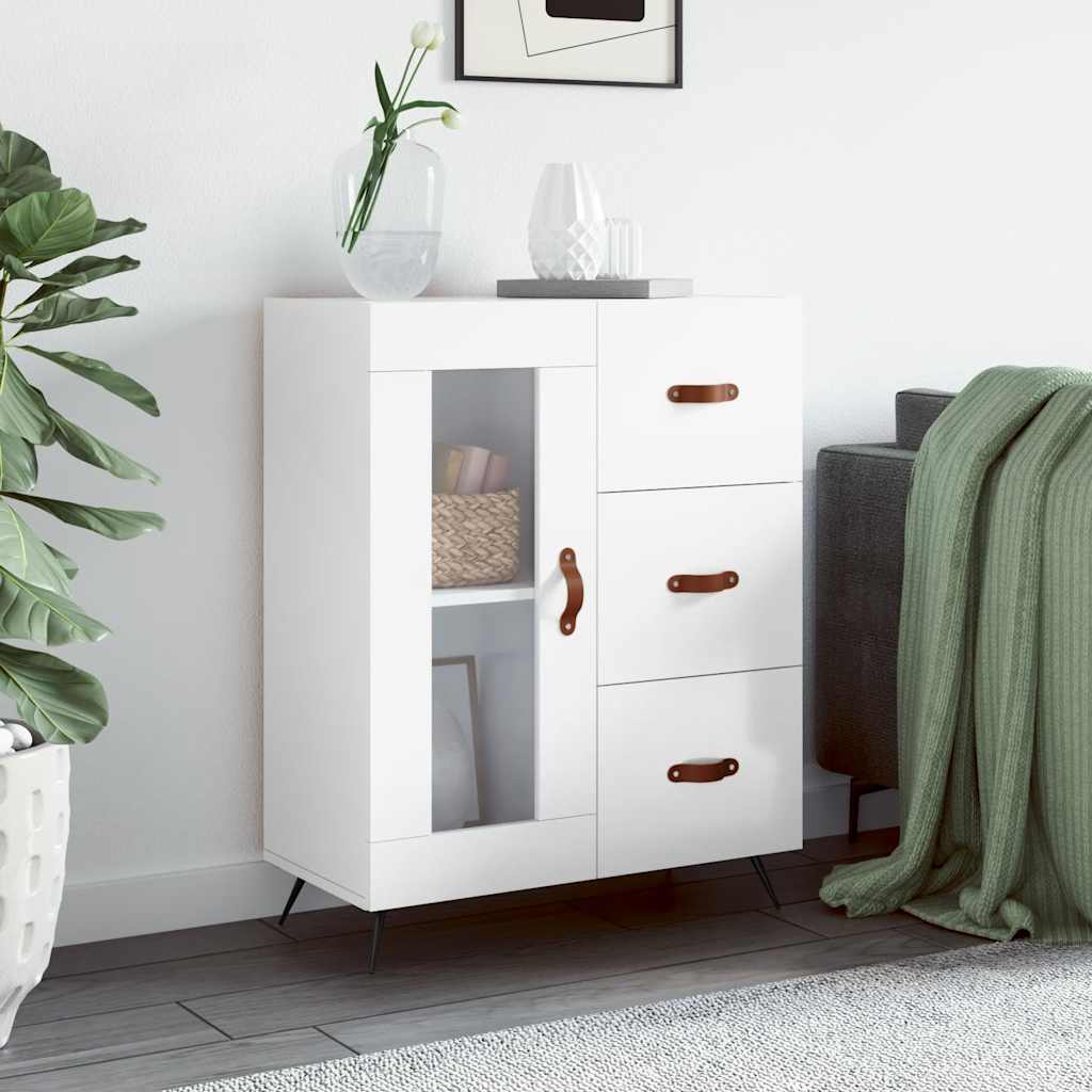 vidaXL Sideboard High Gloss White 69,5x34x90 cm Engineered Wood