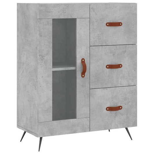 vidaXL Sideboard Concrete Grey 69,5x34x90 cm Engineered Wood