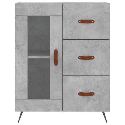 vidaXL Sideboard Concrete Grey 69,5x34x90 cm Engineered Wood