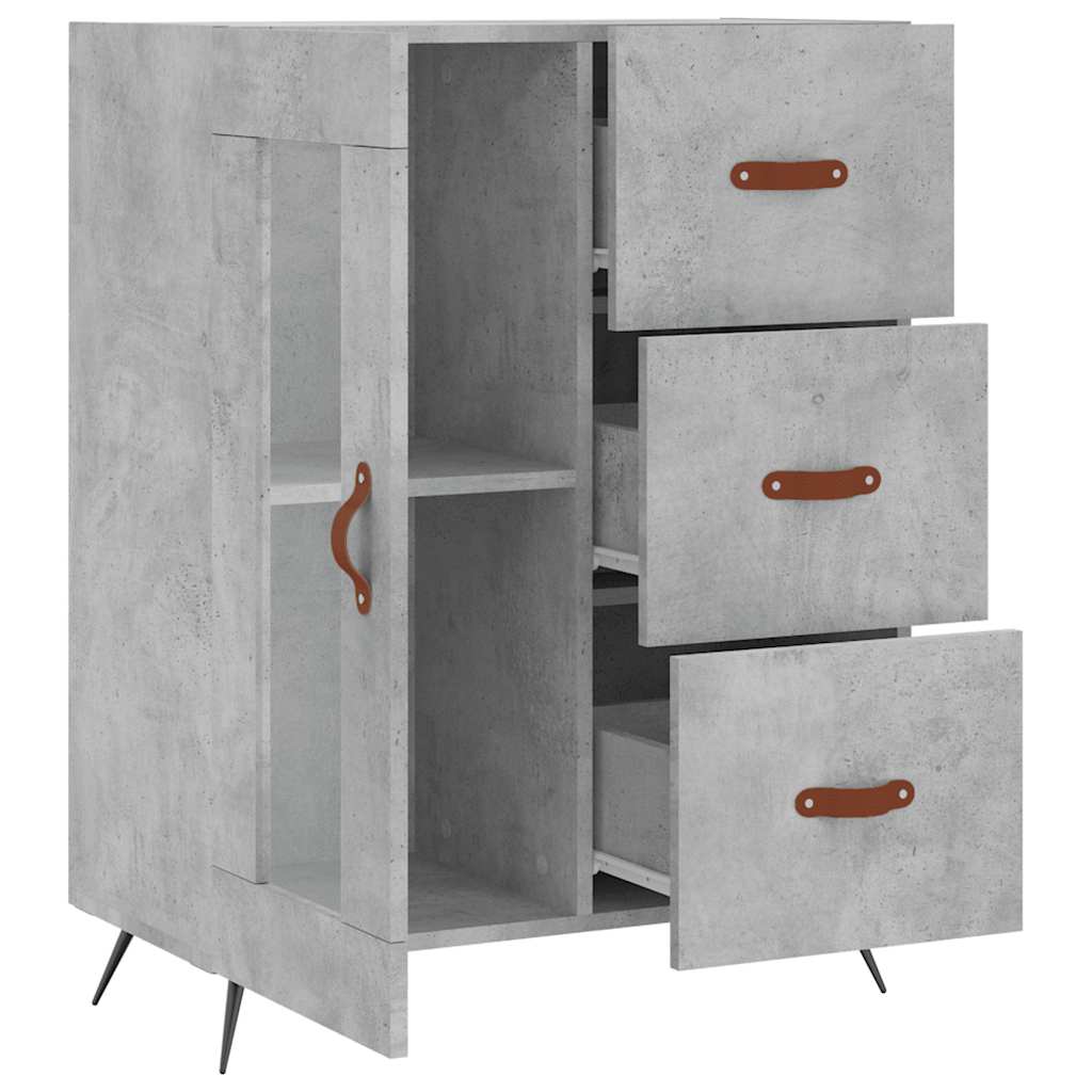 vidaXL Sideboard Concrete Grey 69,5x34x90 cm Engineered Wood