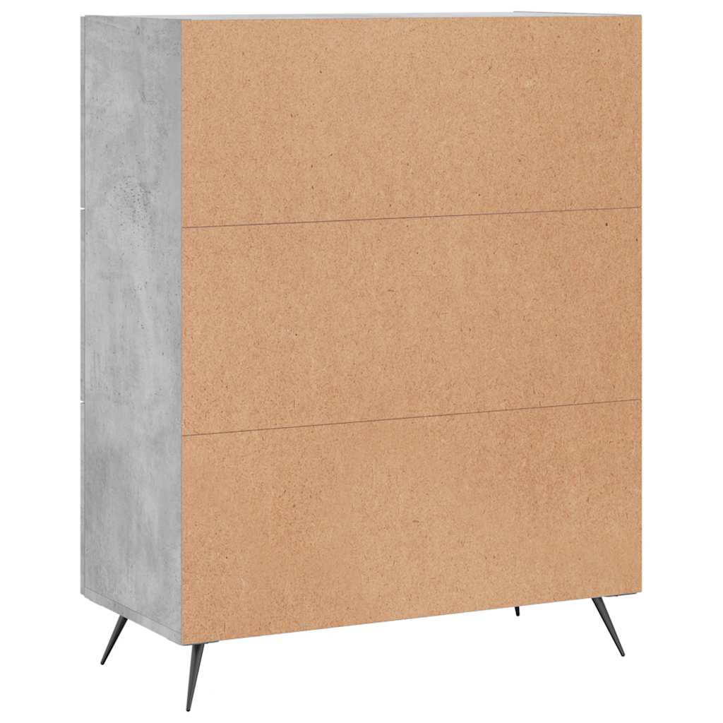 vidaXL Sideboard Concrete Grey 69,5x34x90 cm Engineered Wood