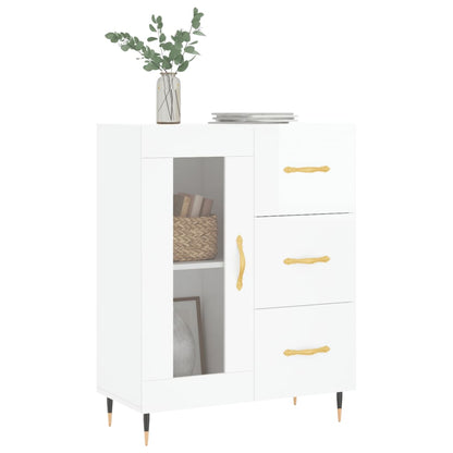 vidaXL Sideboard High Gloss White 69,5x34x90 cm Engineered Wood