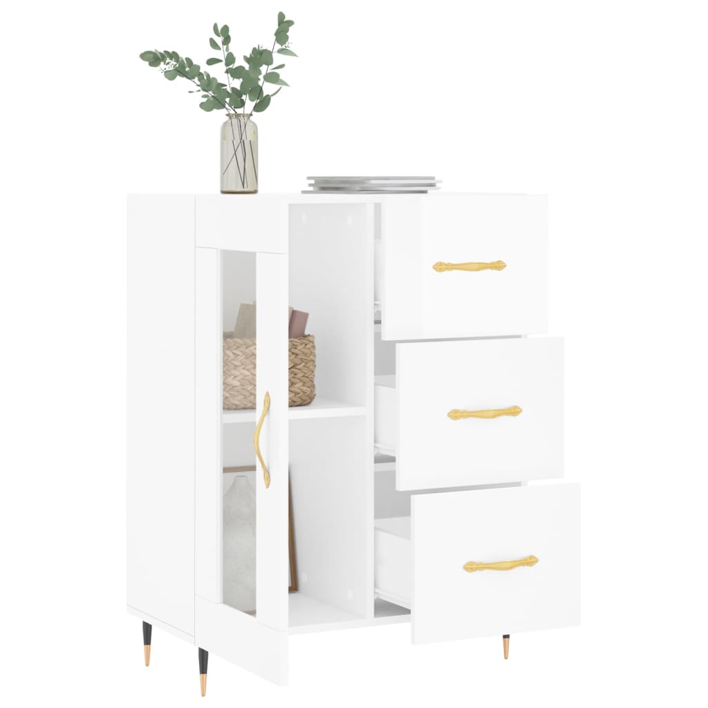 vidaXL Sideboard High Gloss White 69,5x34x90 cm Engineered Wood