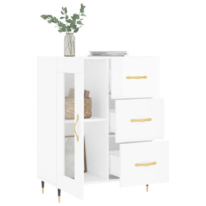 vidaXL Sideboard High Gloss White 69,5x34x90 cm Engineered Wood