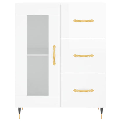 vidaXL Sideboard High Gloss White 69,5x34x90 cm Engineered Wood