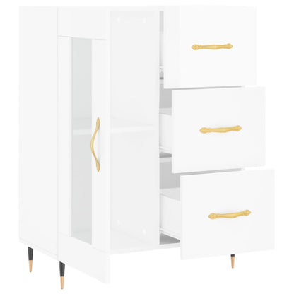 vidaXL Sideboard High Gloss White 69,5x34x90 cm Engineered Wood