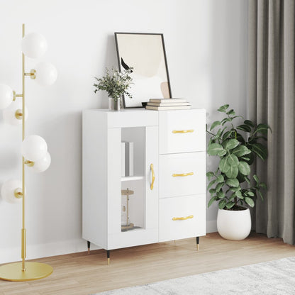 vidaXL Sideboard High Gloss White 69,5x34x90 cm Engineered Wood