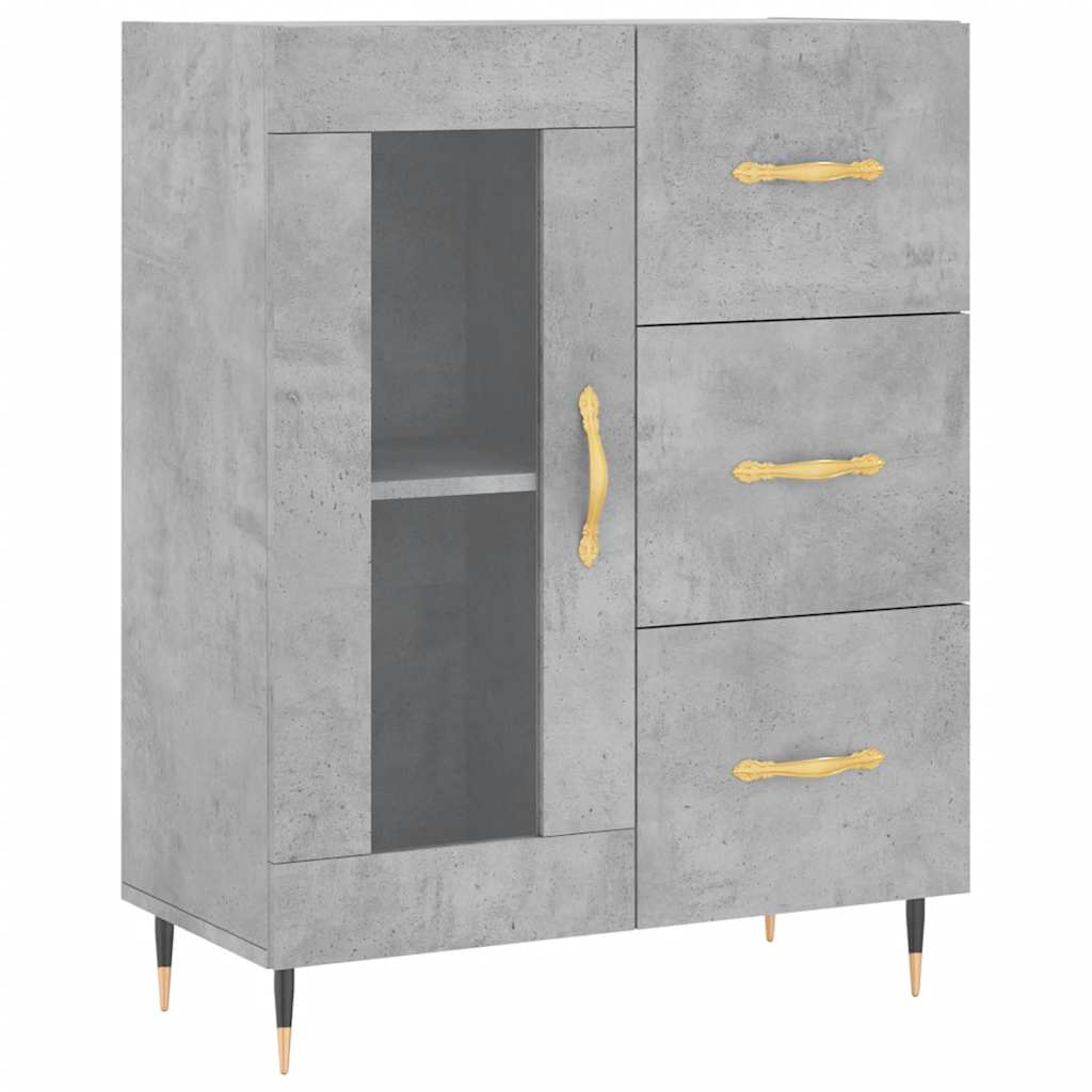vidaXL Sideboard Concrete Grey 69,5x34x90 cm Engineered Wood