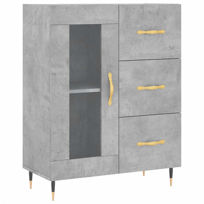 vidaXL Sideboard Concrete Grey 69,5x34x90 cm Engineered Wood