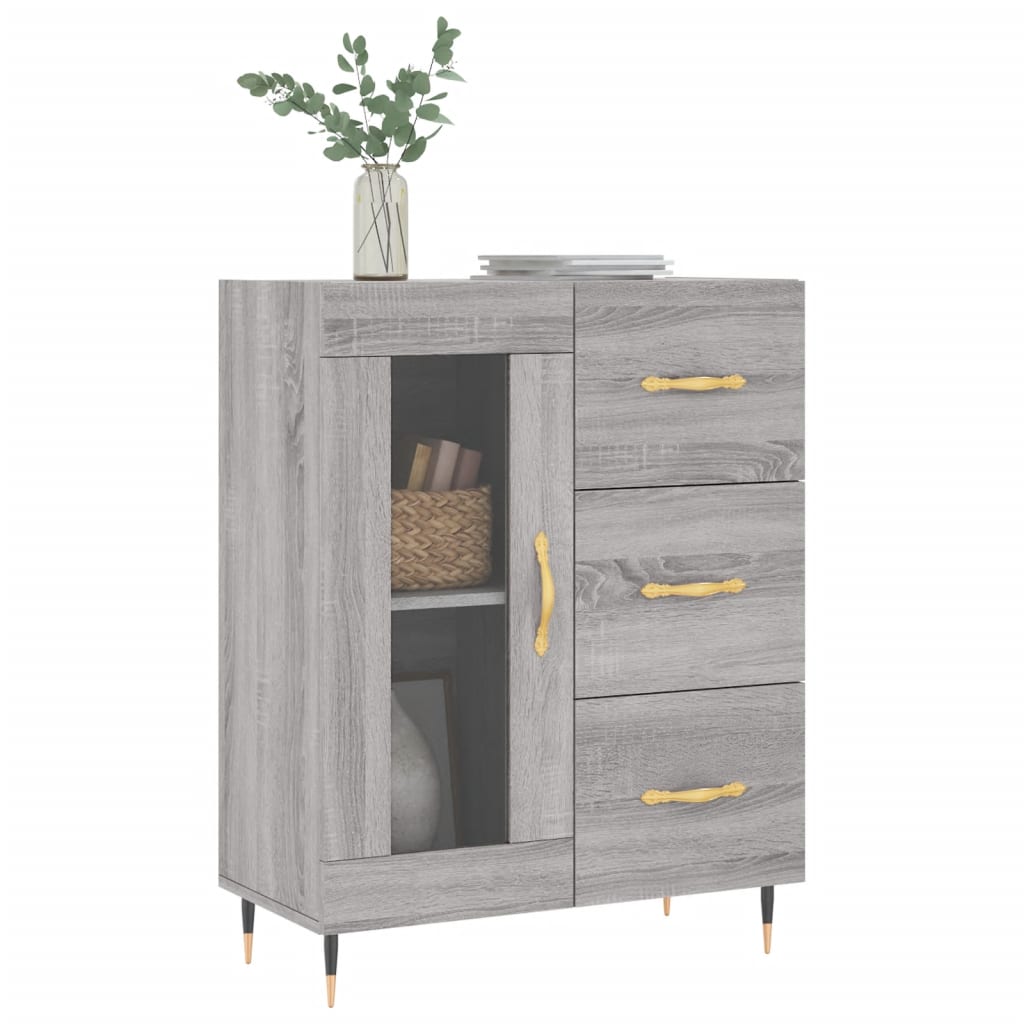 vidaXL Sideboard Grey Sonoma 69,5x34x90 cm Engineered Wood