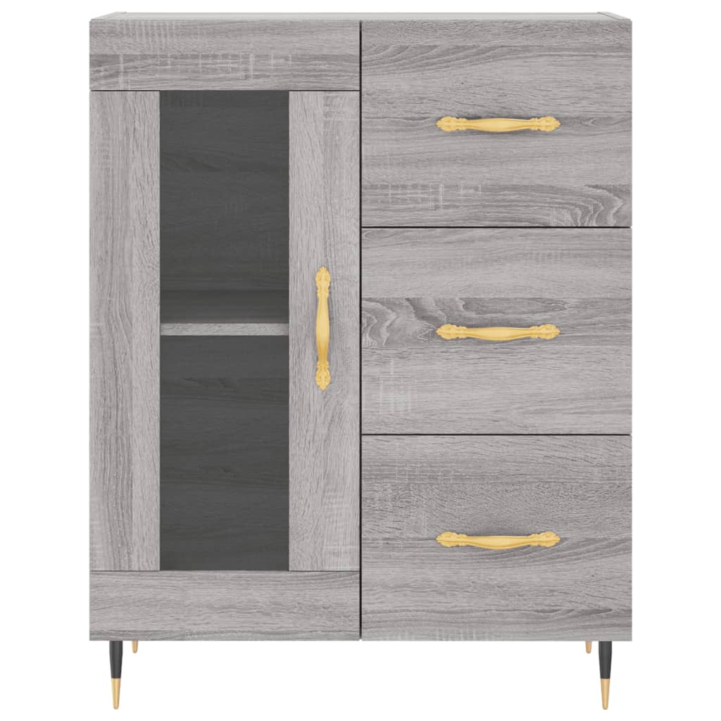 vidaXL Sideboard Grey Sonoma 69.5x34x90 cm Engineered Wood