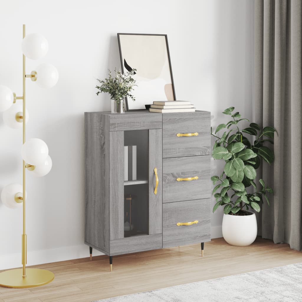 vidaXL Sideboard Grey Sonoma 69.5x34x90 cm Engineered Wood