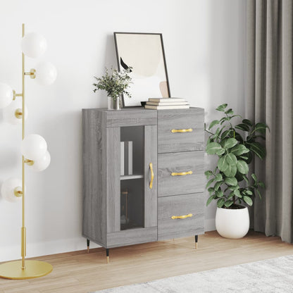 vidaXL Sideboard Grey Sonoma 69.5x34x90 cm Engineered Wood