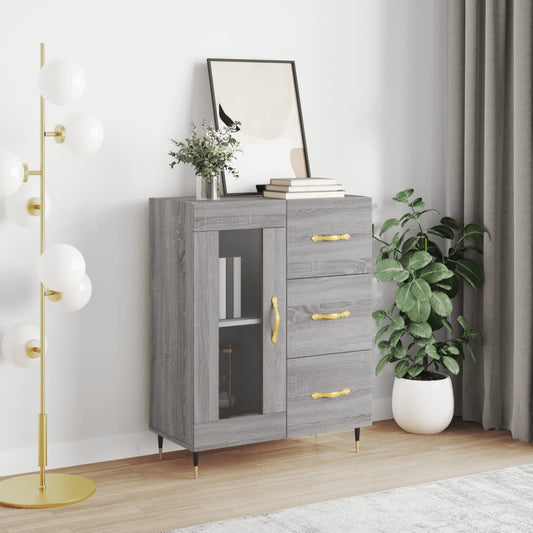 vidaXL Sideboard Grey Sonoma 69.5x34x90 cm Engineered Wood