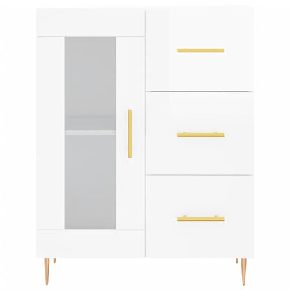 vidaXL Sideboard High Gloss White 69.5x34x90 cm Engineered Wood