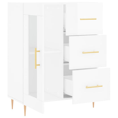 vidaXL Sideboard High Gloss White 69.5x34x90 cm Engineered Wood