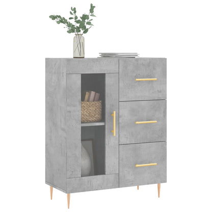vidaXL Sideboard Concrete Grey 69,5x34x90 cm Engineered Wood